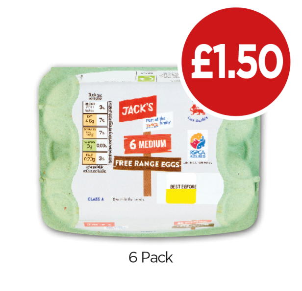 Jack's Medium Free Range Eggs - Now Only £1.50 at Budgens