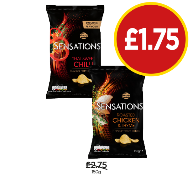 Sensations Thai Sweet Chilli, Roasted Chicken & Thyme - Now Only £1.75 at Budgens