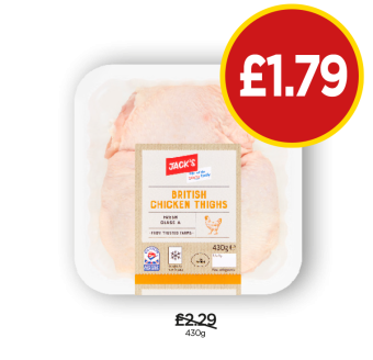 Jack's British Chicken Thighs - Now Only £1.79 at Budgens