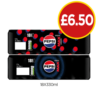 Pepsi Max, Cherry Max - Now Only £6.50 each at Budgens