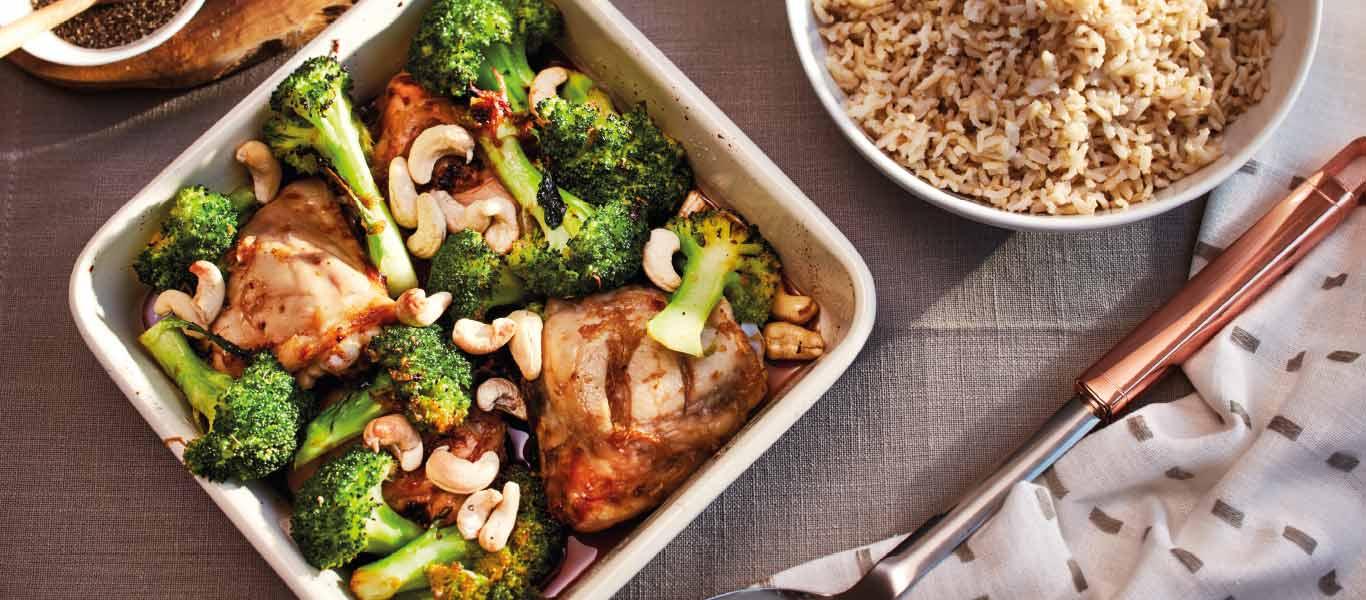 Chicken & Cashews with Broccoli
