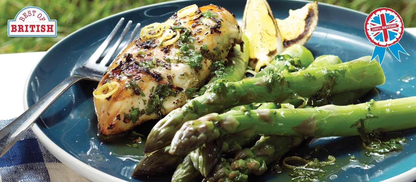 Lemon & Rosemary Chicken Breasts with Asparagus