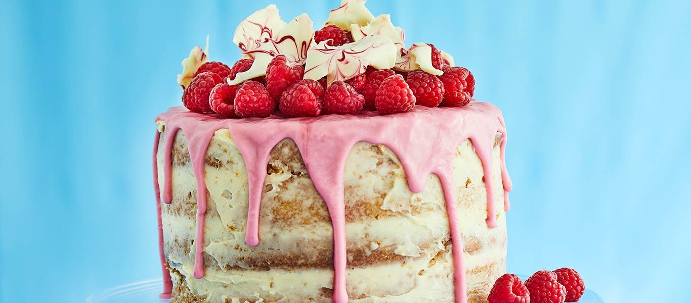 Raspberry and White Chocolate Cake