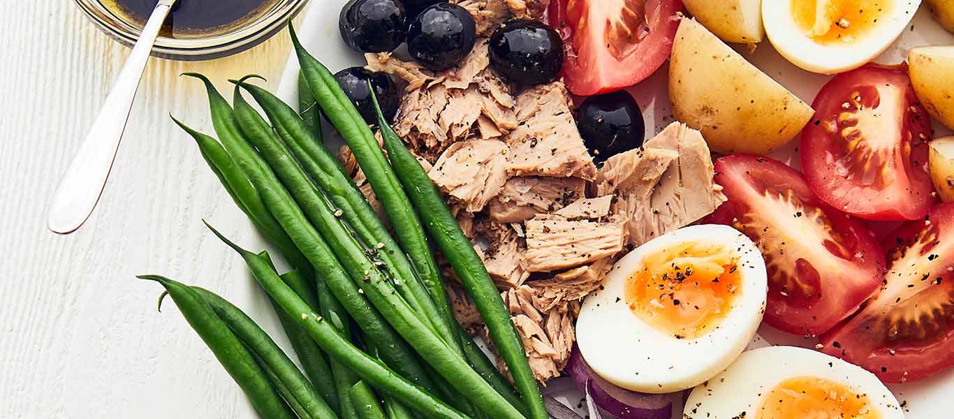 Tuna Nicoise Salad and Balsamic Dressing 