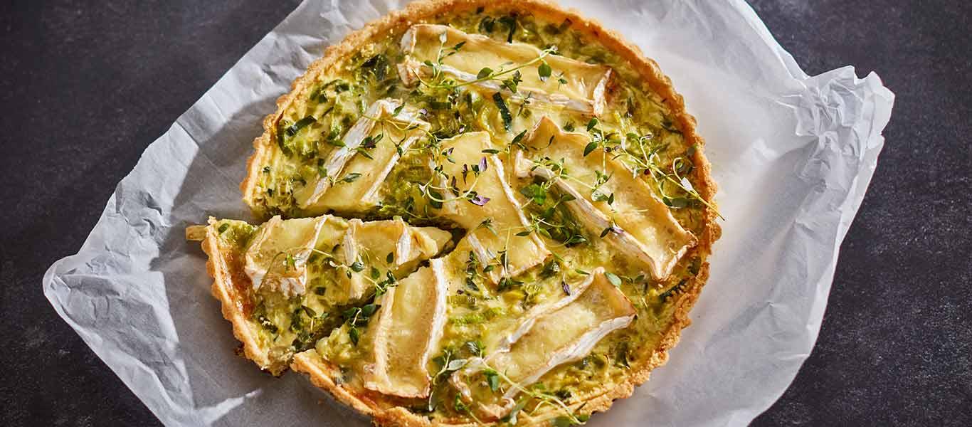 Camembert and Leek Herby Quiche - Cheesy Quiche Recipes