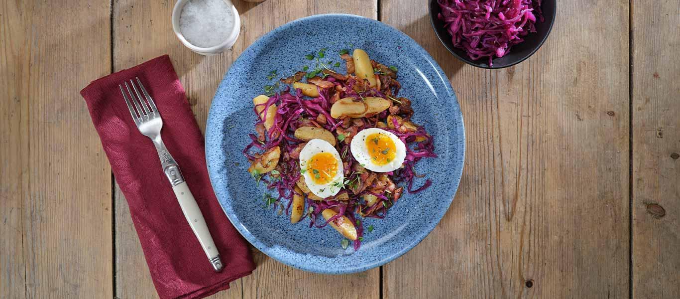 Bacon and Red Cabbage Hash Recipe - Christmas Meals