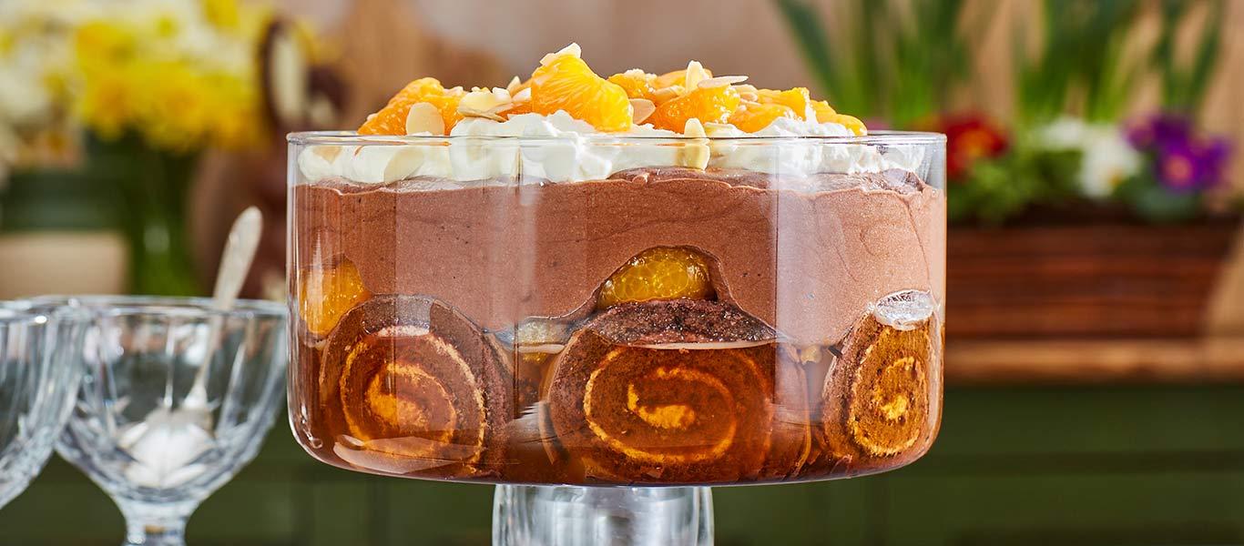 Chocolate Orange Trifle - Easter Holiday Recipes with the Kids