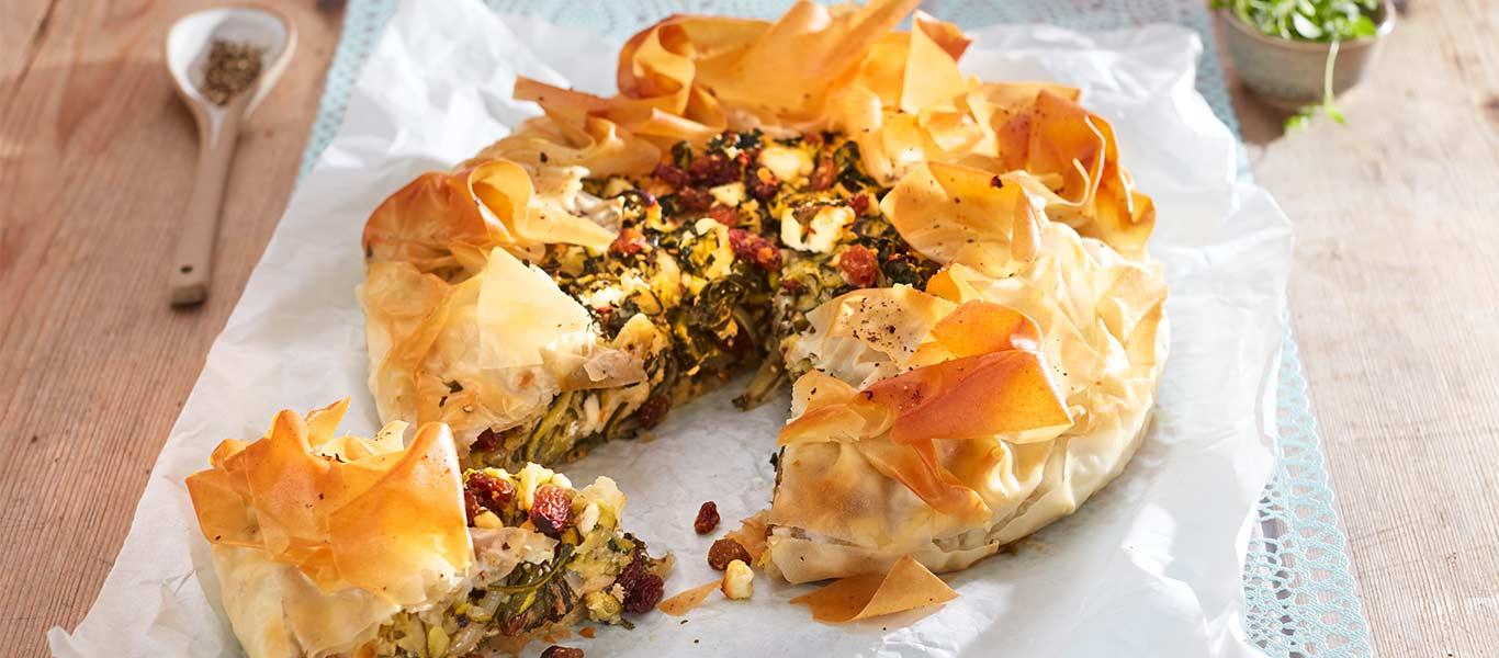 Courgette, Feta and Mint Filo Pie - Filo Pie Recipes and Ingredients