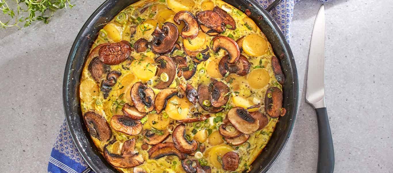 How to make mushroom potato frittata - Ingredients & Recipes