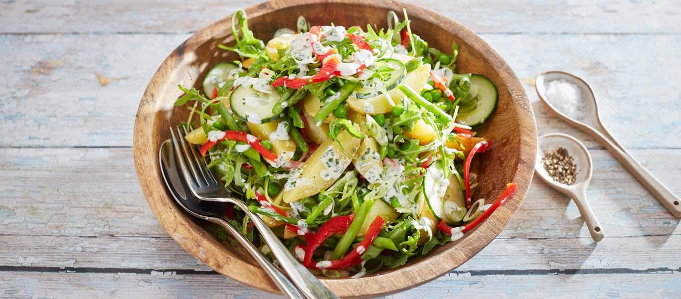 New Potato, Pea and Cucumber Chive Salad