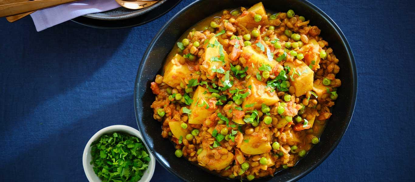 Potato, Lentil and Pea Curry