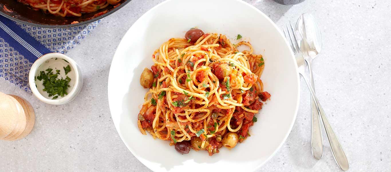 How to make Puttanesca Spaghetti - Ingredients & Recipe