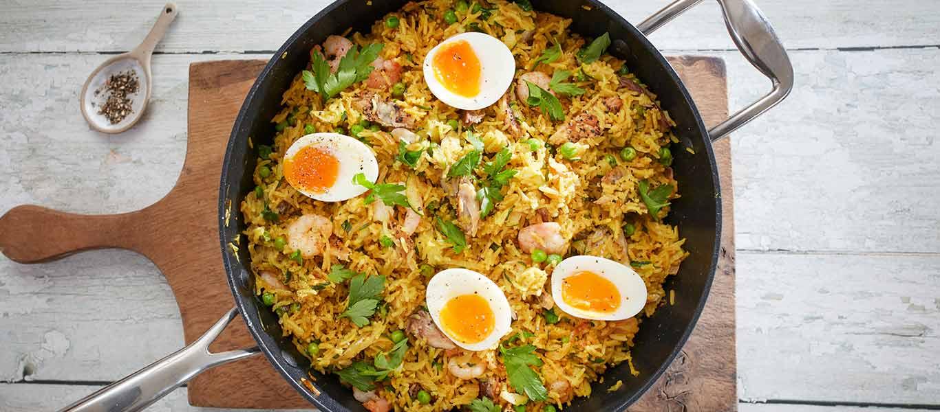 Smoked Mackerel and Prawn Kedgeree Recipe