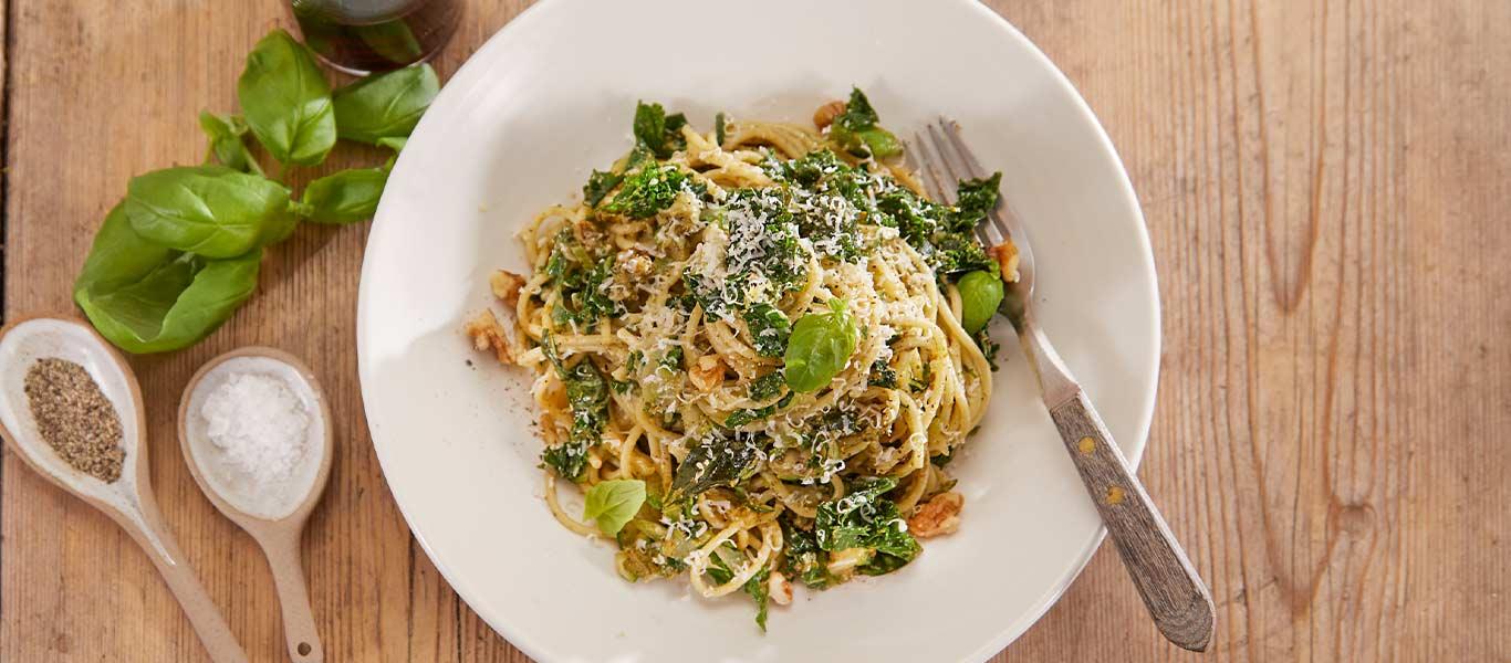 Pesto & Walnut Spaghetti Recipe
