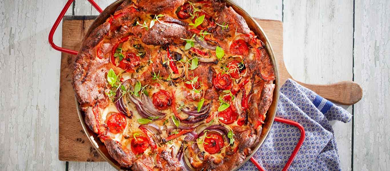 Tomato and Pepper Toad in the Hole Recipe