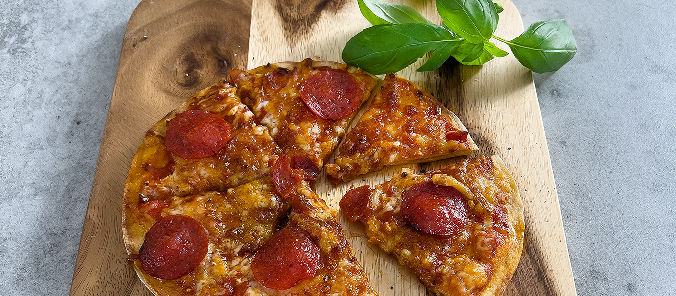 Air Fried Pepperoni Pizza