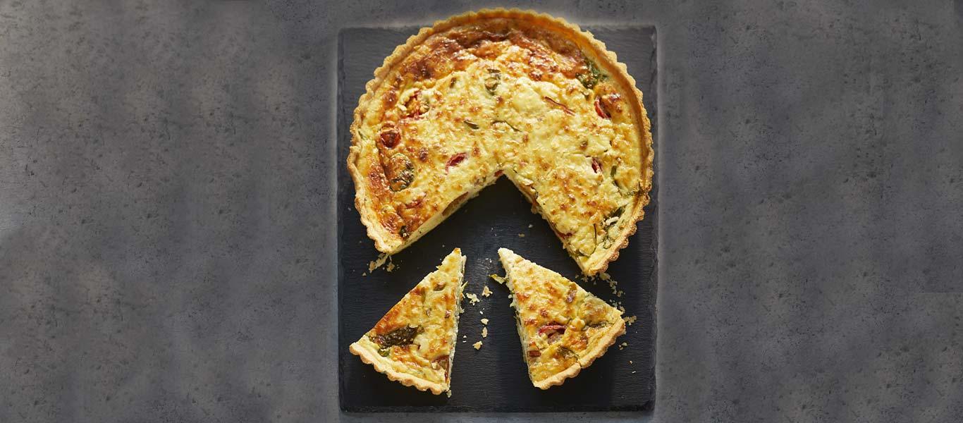 Cheese & Tomato Quiche Recipe