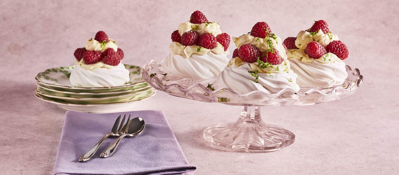 Mini Lemon & Raspberry Meringues Recipe