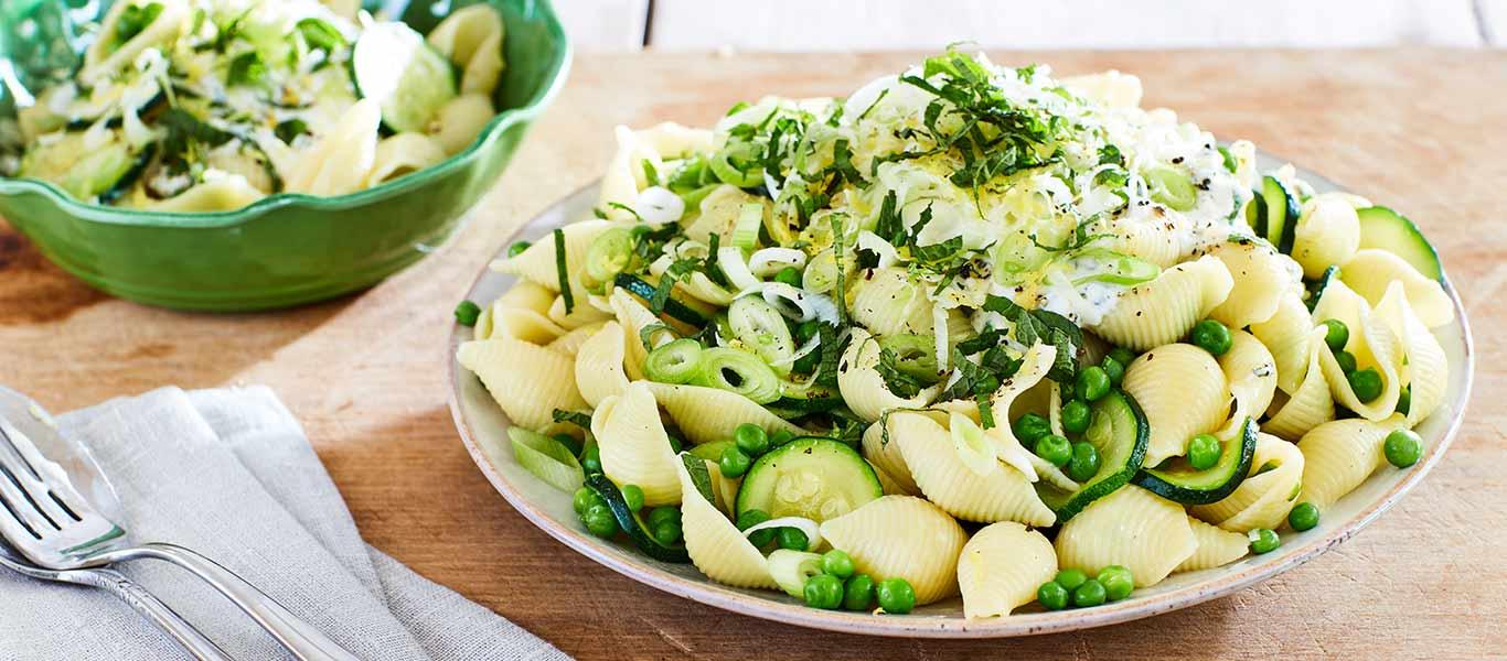 Courgette Pea Parmesan Salad Recipe