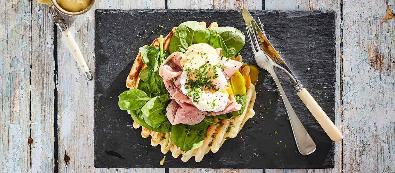 Savoury Waffles - Ham and Chive Waffles Recipe