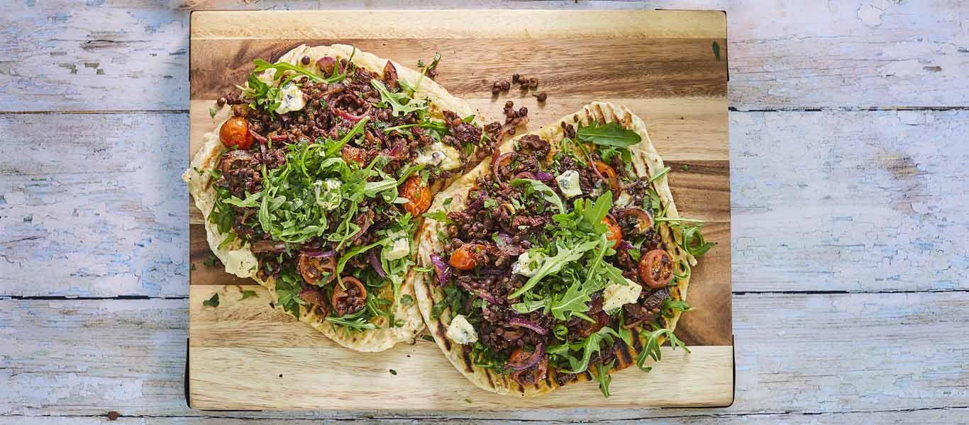 Puy Lentil Flat Bread recipe - Vegetarian Snacks