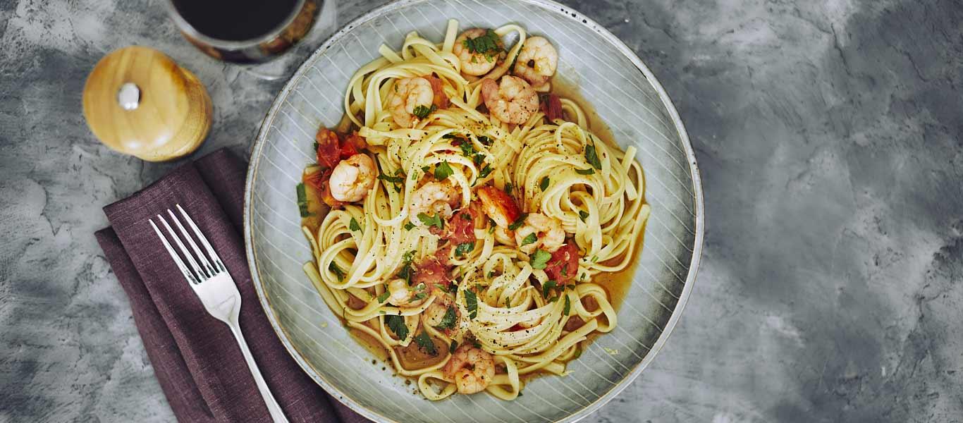 Tomato and Prawn Linguine Recipe