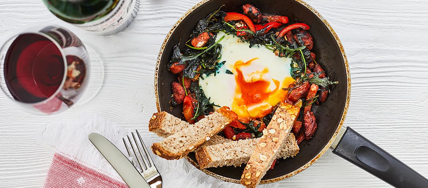 Chorizo, Kale and Egg