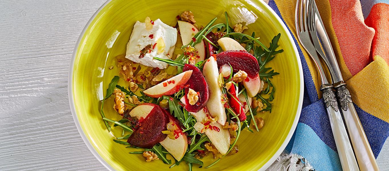 Goat's Cheese, Apple and Beetroot Salad