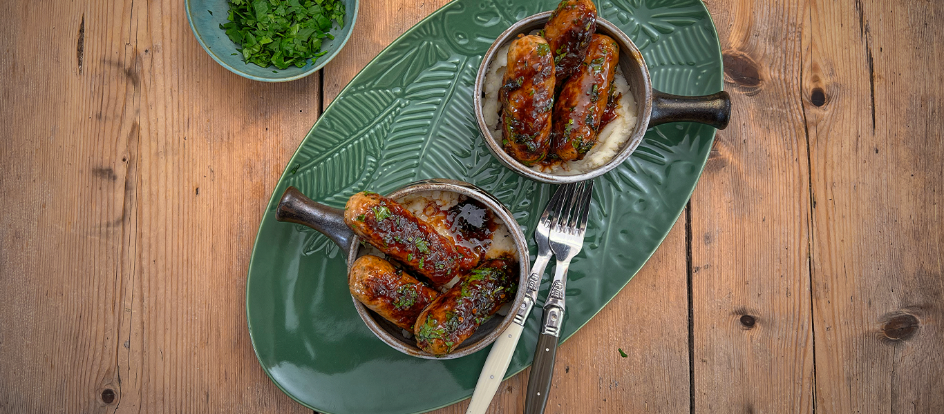 Spicy Sticky Sausages