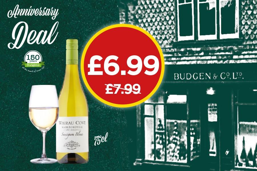 Budgens Anniversary Deal: Celebrating 150 Years - Wairau Cove Sauvignon Blanc
