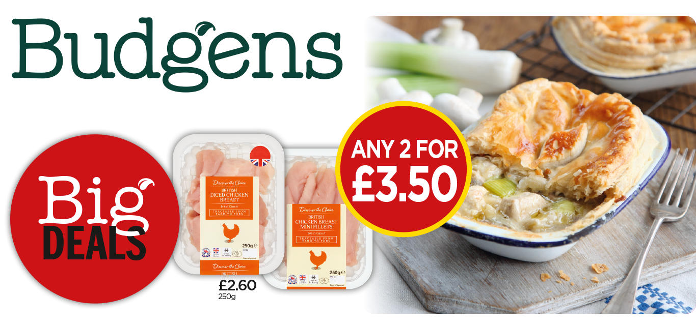 Discover the Choice British Diced Chicken Breast, Mini Chicken Fillets - Any 2 for £3.50 at Budgens