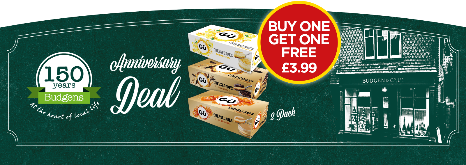 Gü Güzillionaires, Lemon Cheesecake, Salted Caramel Cheesecake - Buy One Get One Free at Budgens
