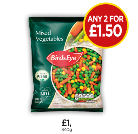 Birdseye Mixed Vegetables Offer at Budgens