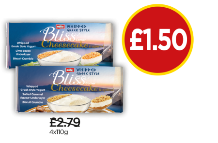 Muller Bliss Cheesecake Holidays