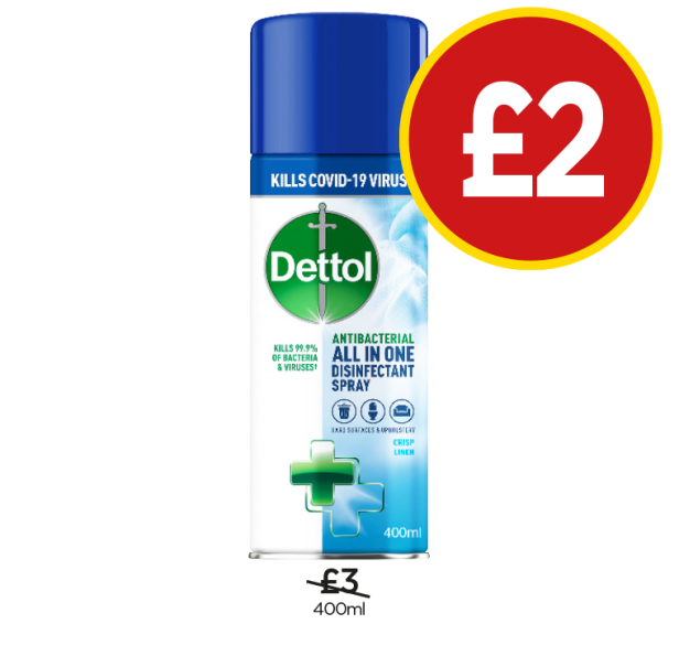Dettol Disinfectant Spray - Now Only £2 at Budgens