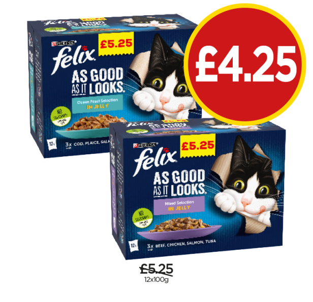 Felix Ocean Feast, Mixed Selection - Now Only £4.25 each at Budgens