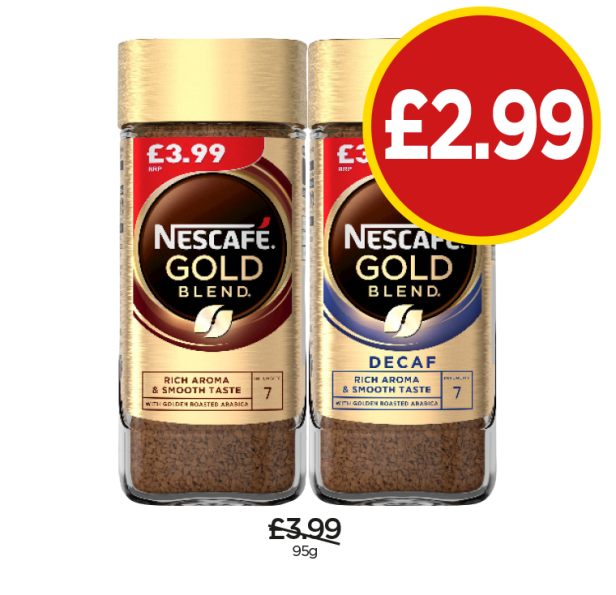 Nescafe Gold Blend, Decaf - Now Only £2.99 at Budgens