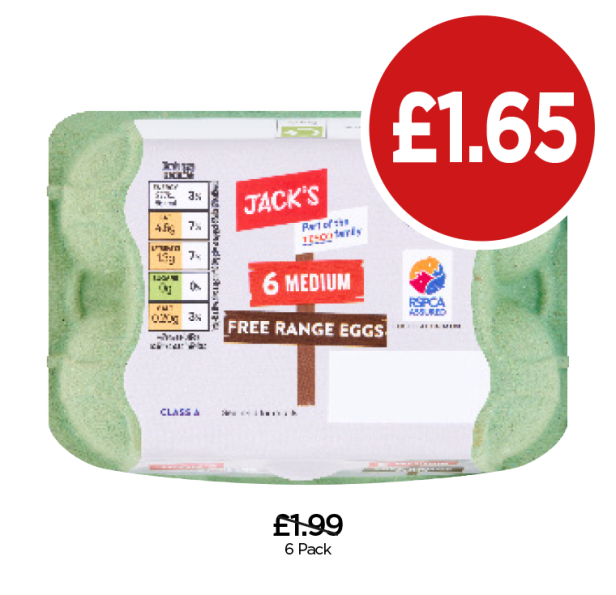 Jack's Medium Eggs - Now Only £1.65 at Budgens