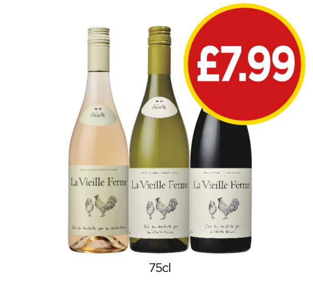 La Vieille Ferme Rosé, Blanc, Red - Now Only £7.99 at Budgens