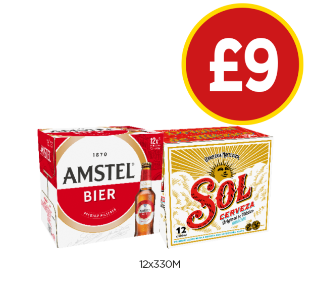 Amstel, San Miguel - Now Only £9 at Budgens