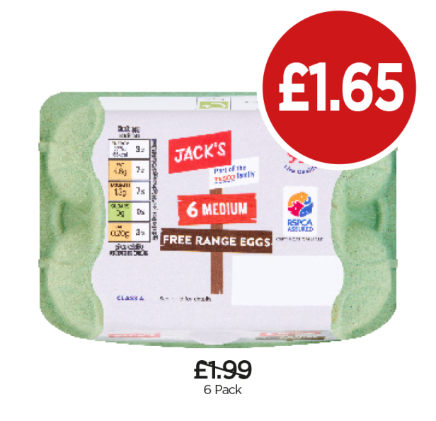 Jack's Medium Eggs - Now Only £1.65 at Budgens