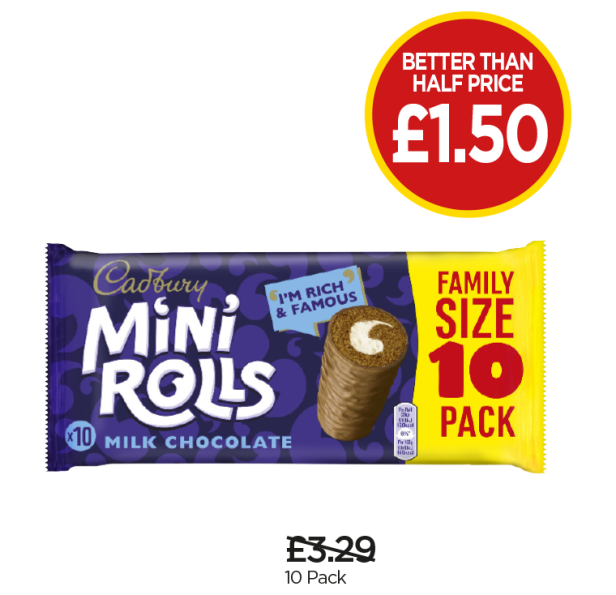 Cadburys Chocolate Mini Roll - Better Than Half Price - Now £1.50 at Budgens