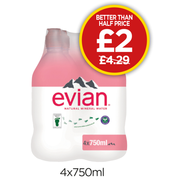 Evian Mineral Water - Better Than Half Price - Now £2 at Budgens