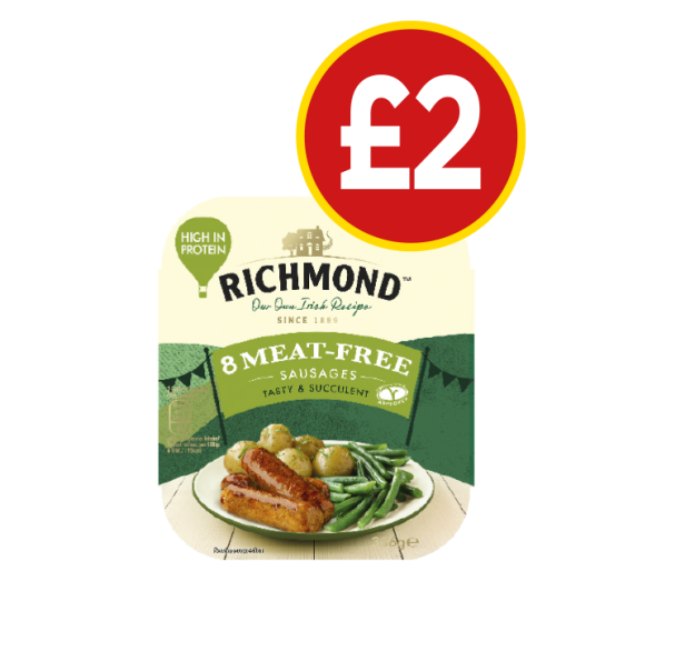 Richmond Meat Free Sausages - Was £2.50, Now £2 at Budgens