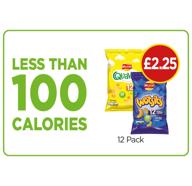 Walkers Quavers Cheese Multipack, Wotsits - Now £2.25 at Budgens