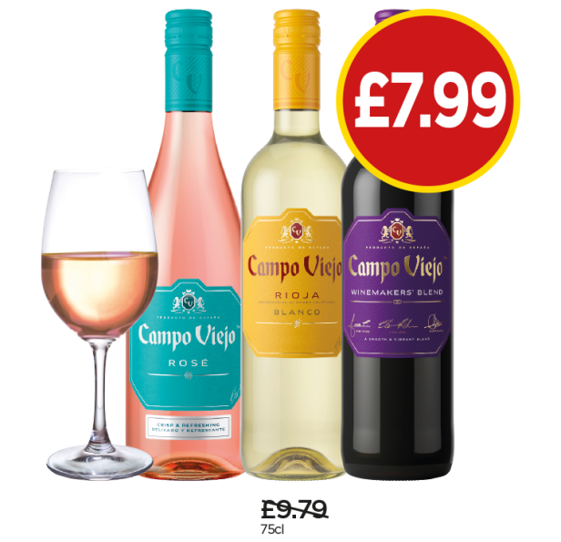Campo Viejo Blanco, Rose, Winemakers Blend - Now £7.99 at Budgens