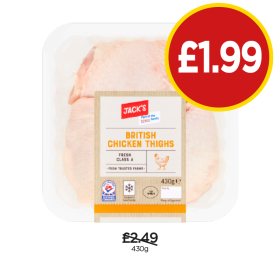 Jack's British Chicken Thighs - Now Only £1.99 at Budgens