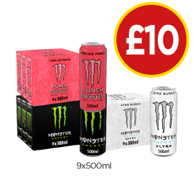 Monster, Punch, Ultra White - Now Only £10 at Budgens