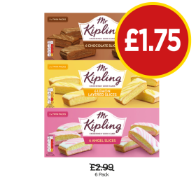 Mr Kipling Chocolate, Lemon, Angel Slices - Now Only £1.75 at Budgens