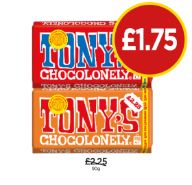Tony's Chocolonely Milk, Sea Salt Caramel - Now Only £1.75 at Budgens